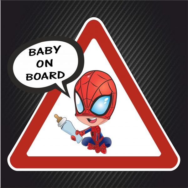 Наклейка ребёнок в машине Человек паук