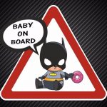 Наклейка ребёнок в машине Бэтмен