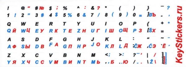 Словенский, английский и русский алфавит на белом фоне