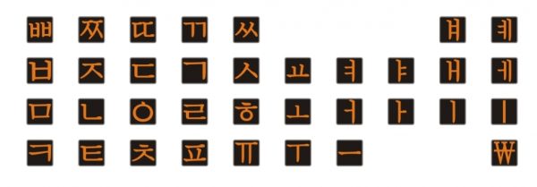 Корейские наклейки на клавиатуру