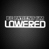 Be patient i`m lowered